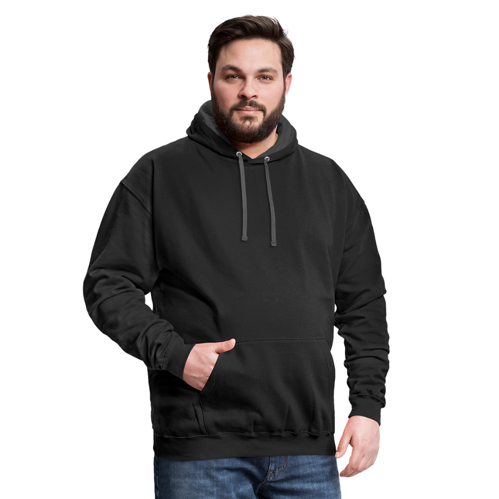 Contrast Hoodie - black/asphalt