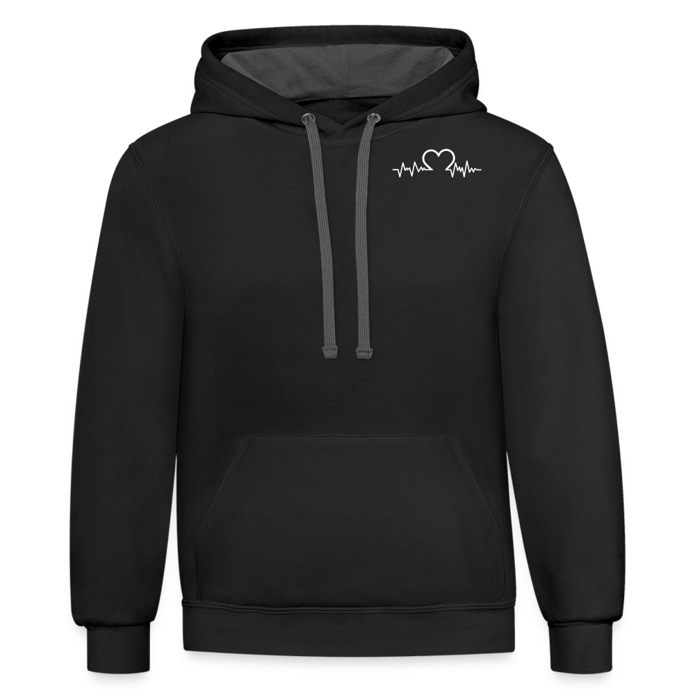 Contrast Hoodie - black/asphalt