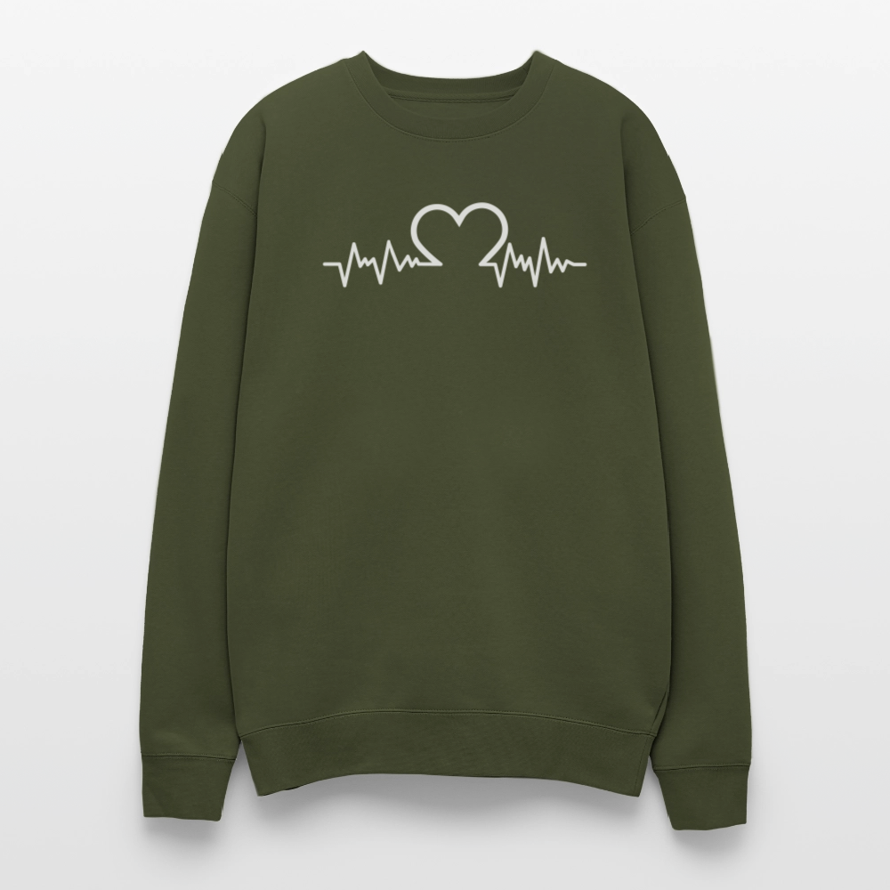 Oversized Crewneck Sweatshirt - olive green