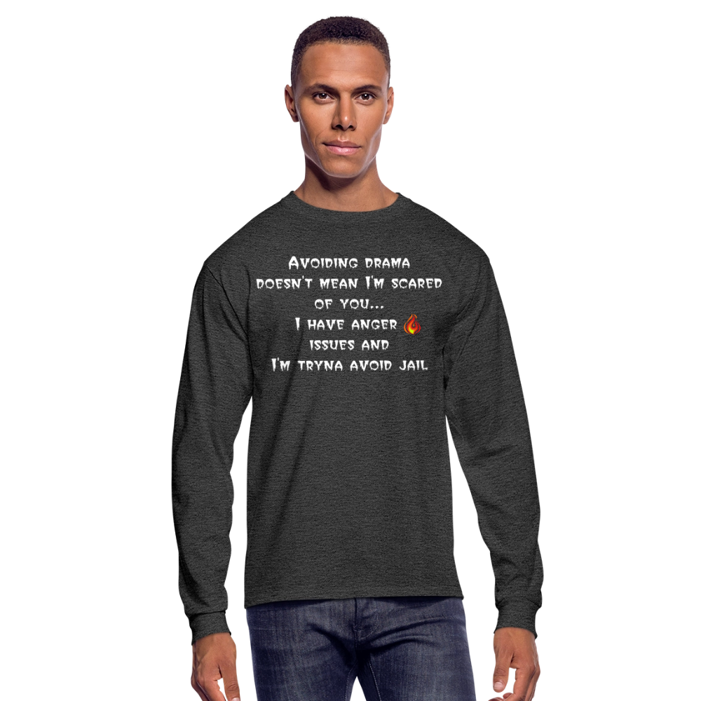 Men's Long Sleeve T-Shirt - heather black