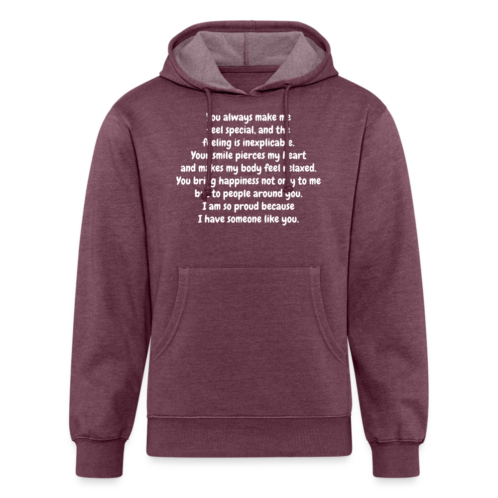 Unisex Organic Hoodie - heather burgundy