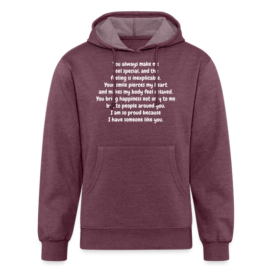 Unisex Organic Hoodie - heather burgundy