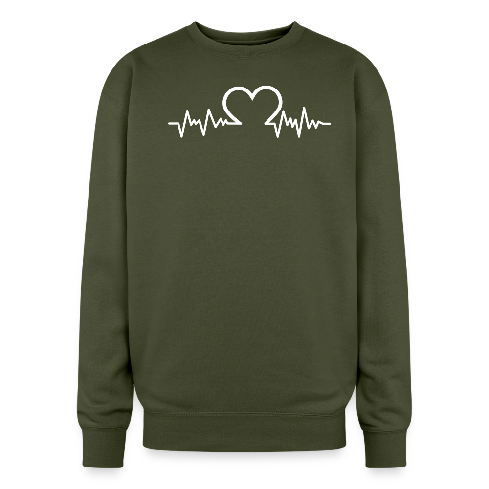 Oversized Crewneck Sweatshirt - olive green