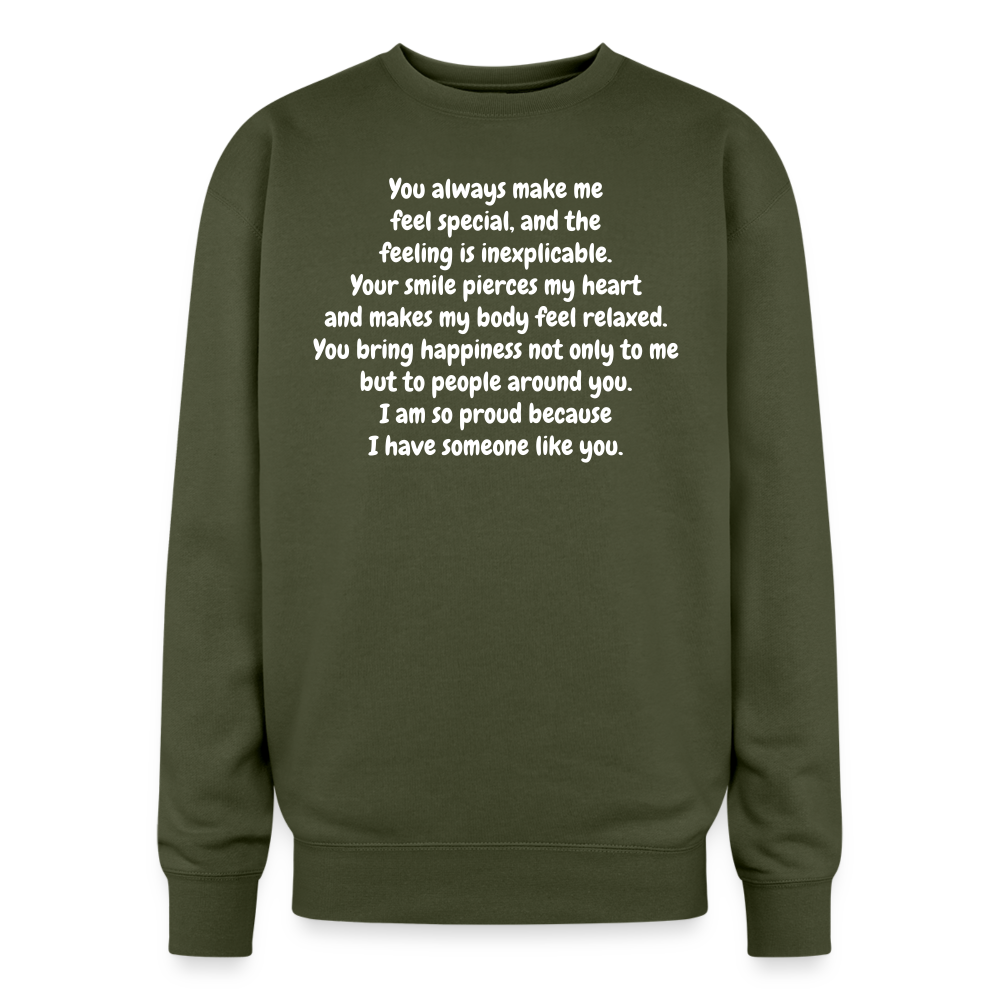 Oversized Crewneck Sweatshirt - olive green