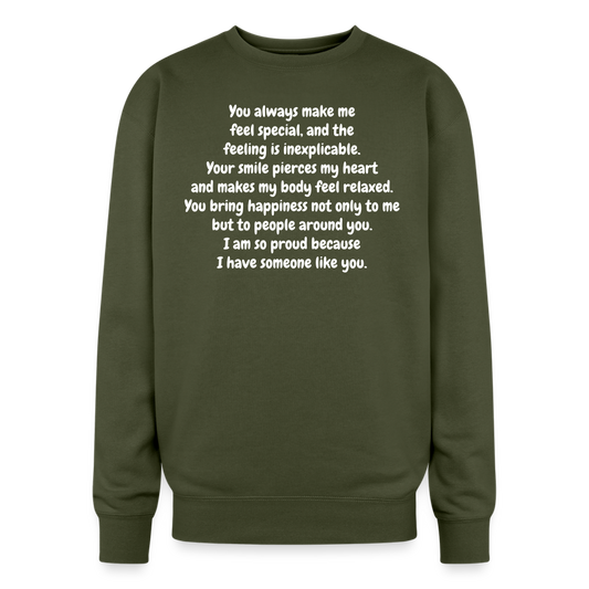 Oversized Crewneck Sweatshirt - olive green