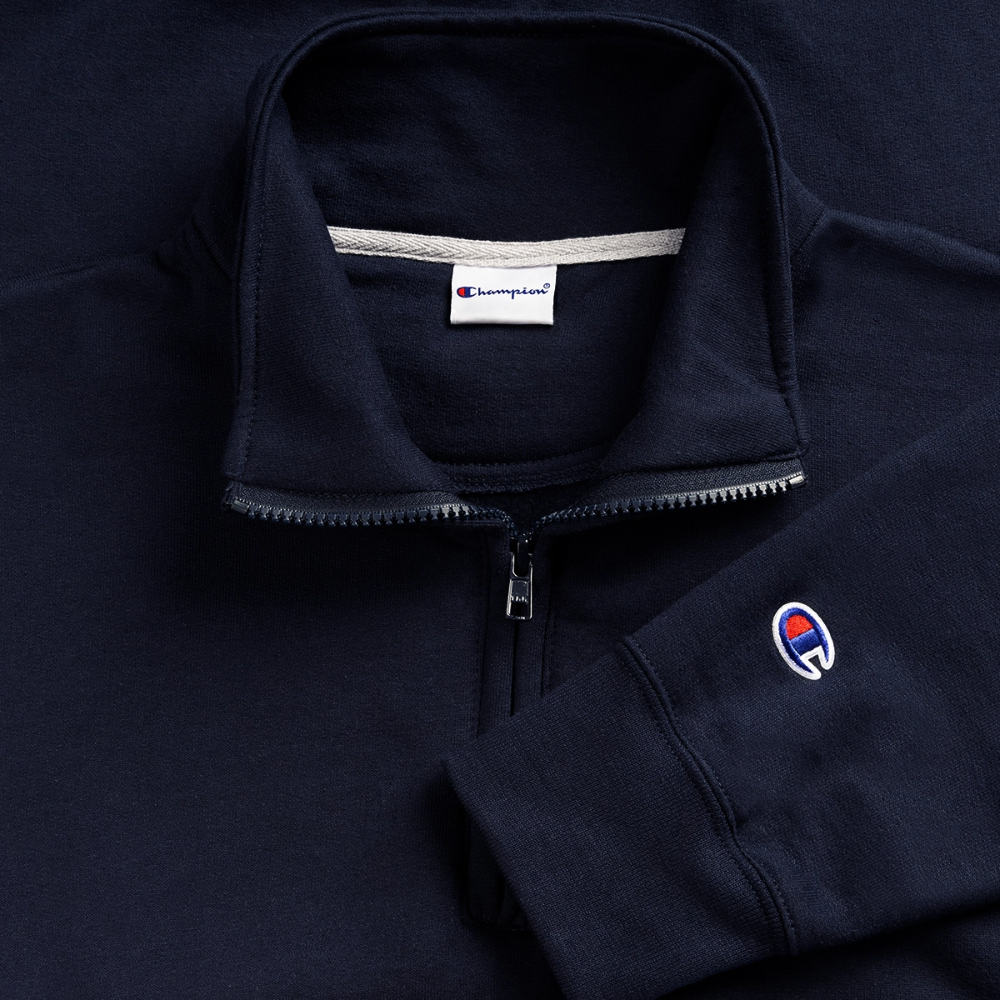 Champion Unisex 1/4 Zip Pullover Sweatshirt - navy