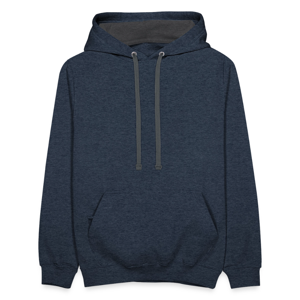 Contrast Hoodie - indigo heather/asphalt