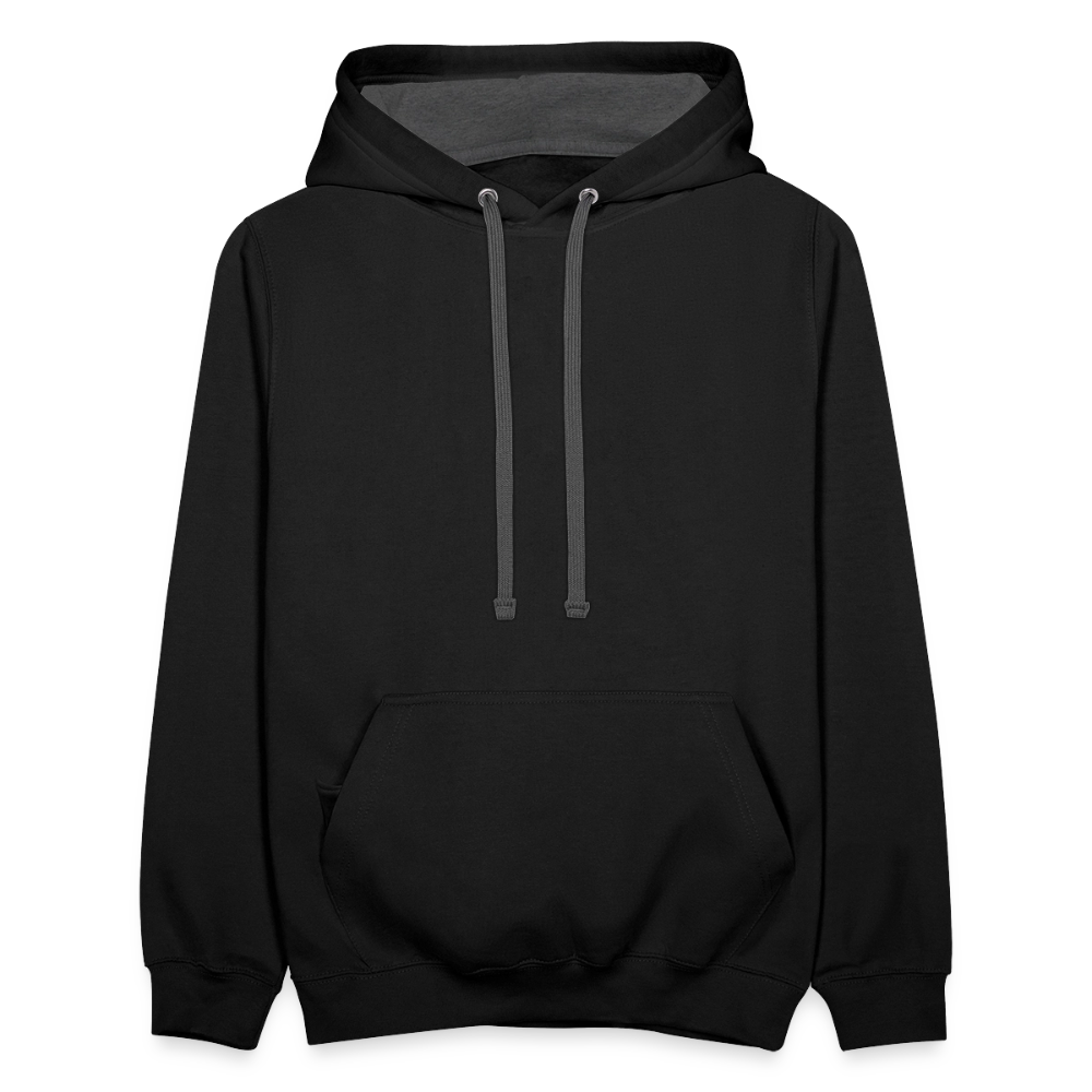 Contrast Hoodie - black/asphalt