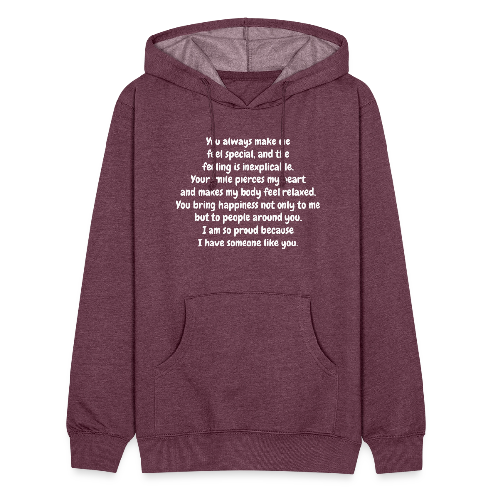 Unisex Organic Hoodie - heather burgundy