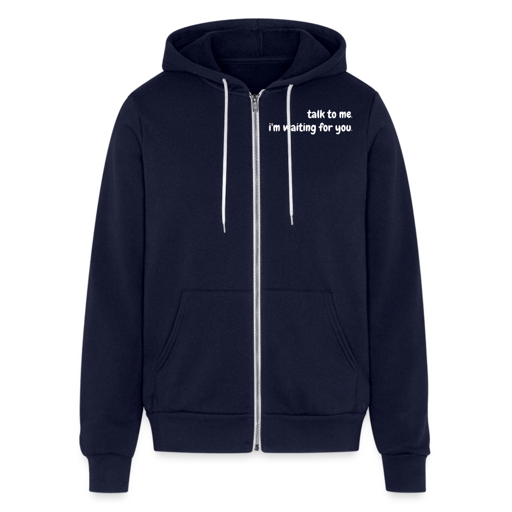 Bella + Canvas Unisex Full Zip Hoodie - navy