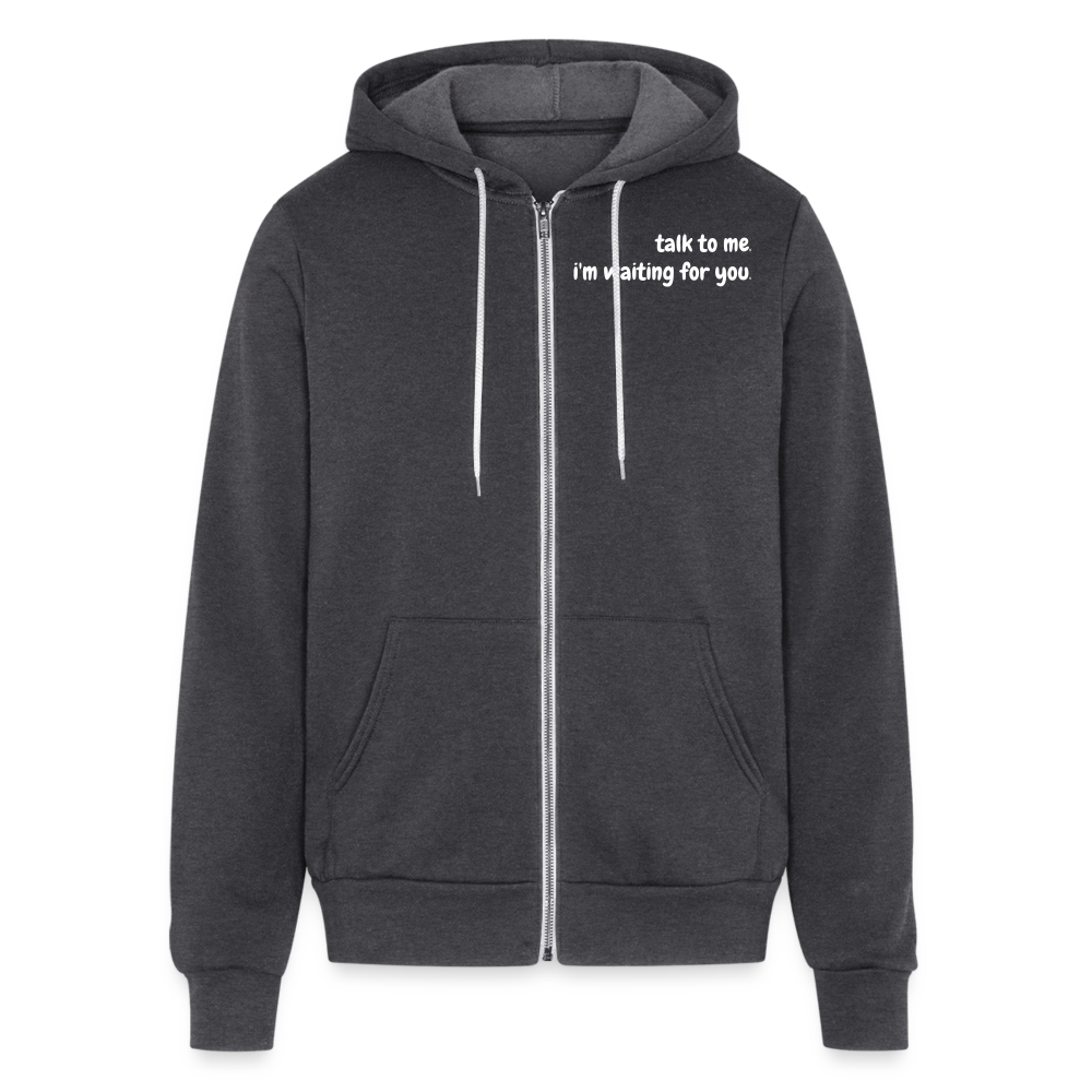 Bella + Canvas Unisex Full Zip Hoodie - charcoal grey