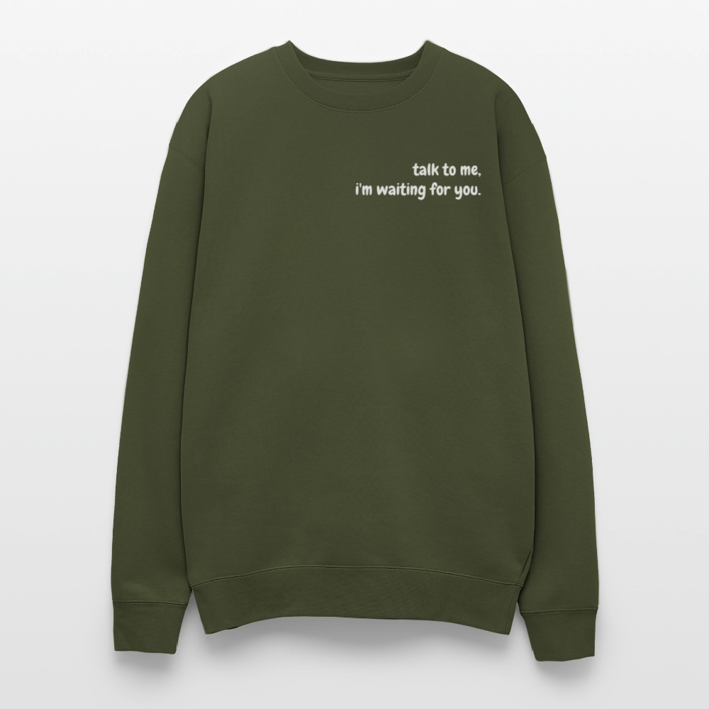 Oversized Crewneck Sweatshirt - olive green