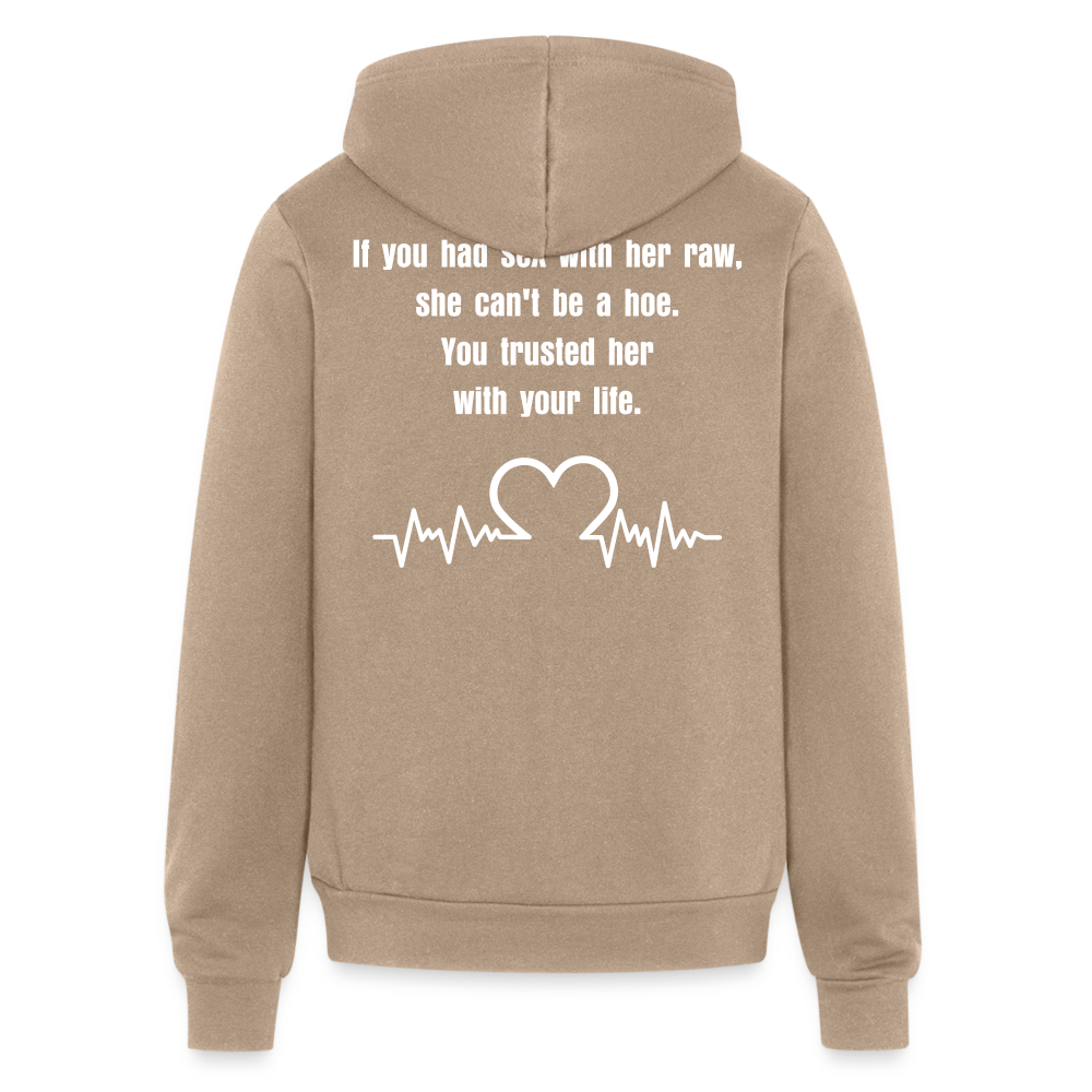 Bella + Canvas Unisex Full Zip Hoodie - tan