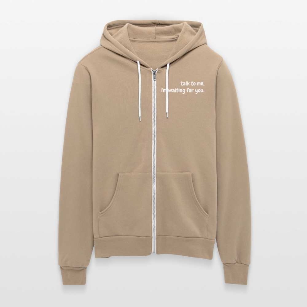 Bella + Canvas Unisex Full Zip Hoodie - tan