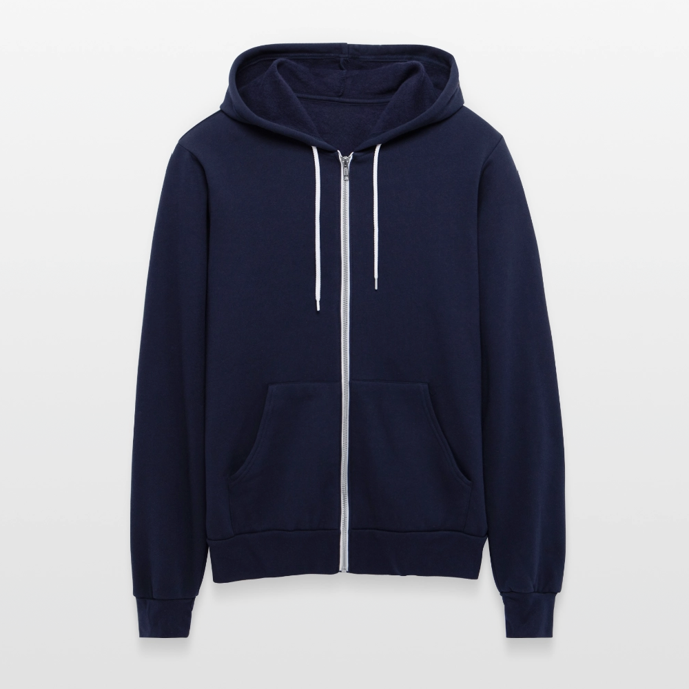 Bella + Canvas Unisex Full Zip Hoodie - navy