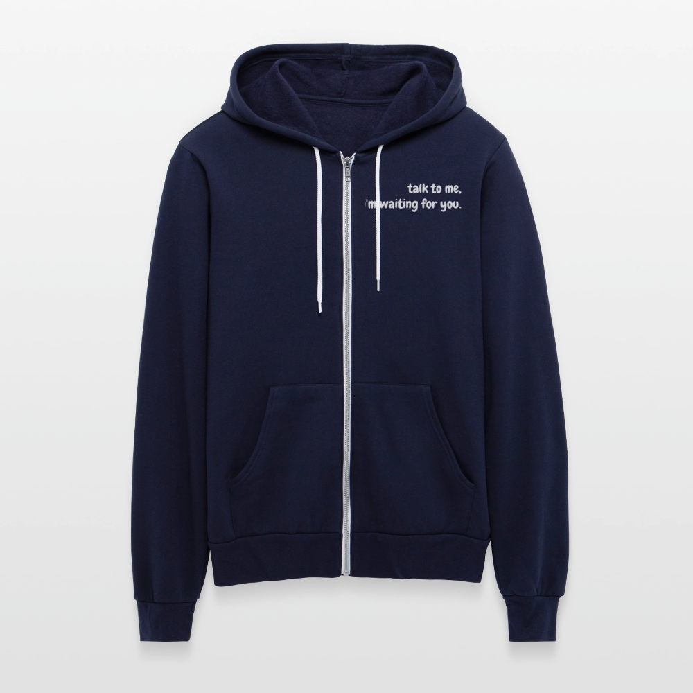 Bella + Canvas Unisex Full Zip Hoodie - navy