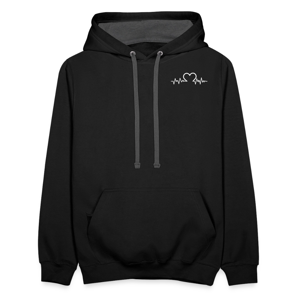 Contrast Hoodie - black/asphalt