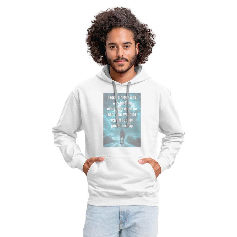 Contrast Hoodie - white/gray