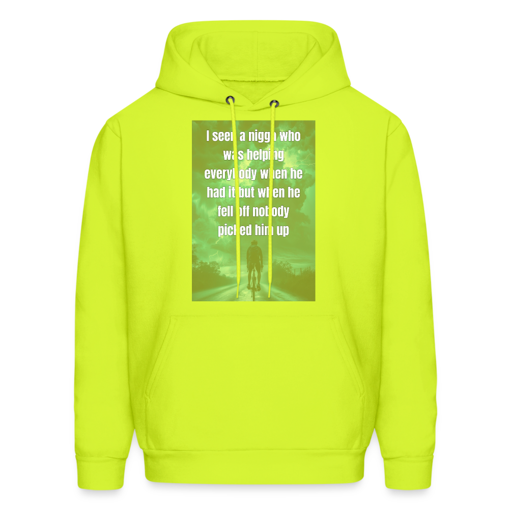 Men's Hoodie - safety green