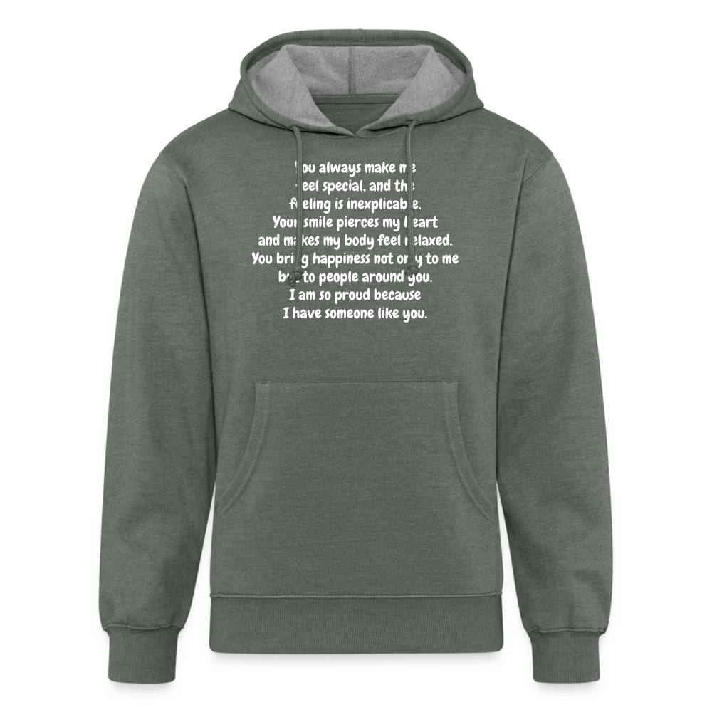 Unisex Organic Hoodie - heather military green