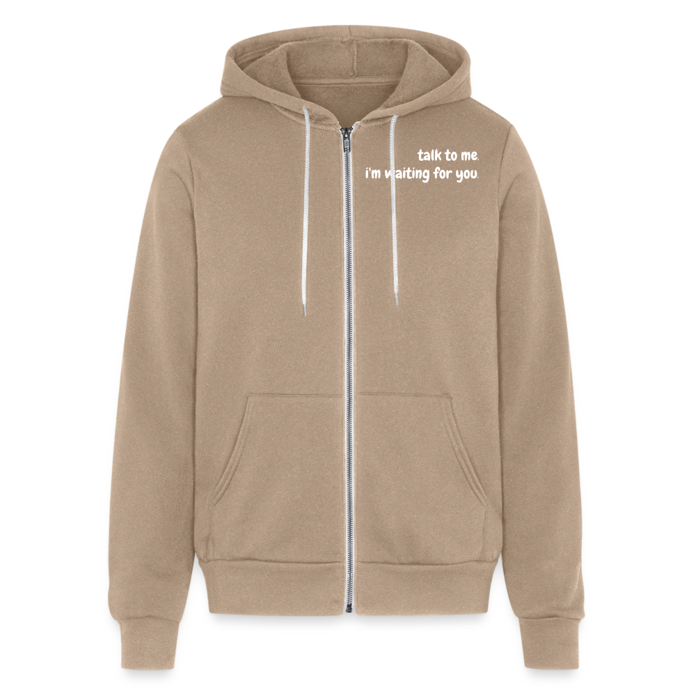 Bella + Canvas Unisex Full Zip Hoodie - tan