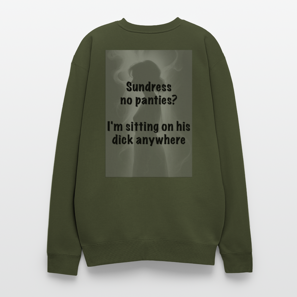 Oversized Crewneck Sweatshirt - olive green