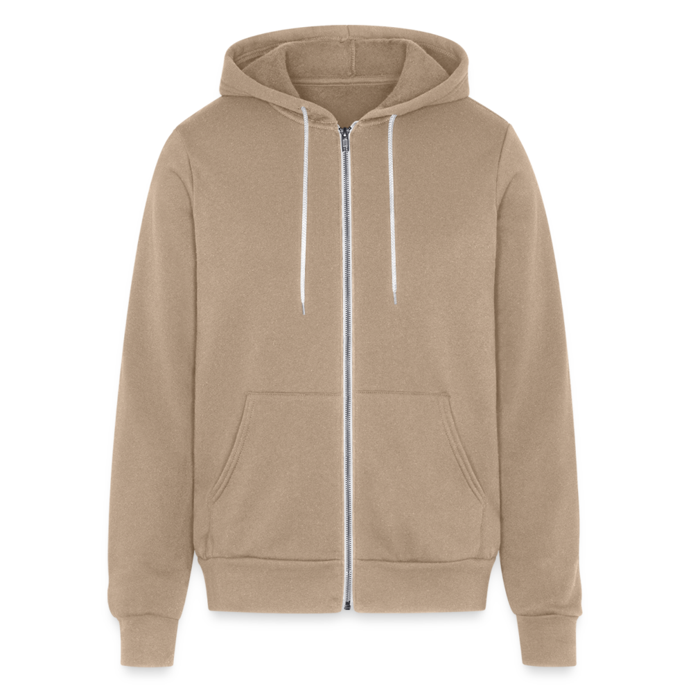 Bella + Canvas Unisex Full Zip Hoodie - tan