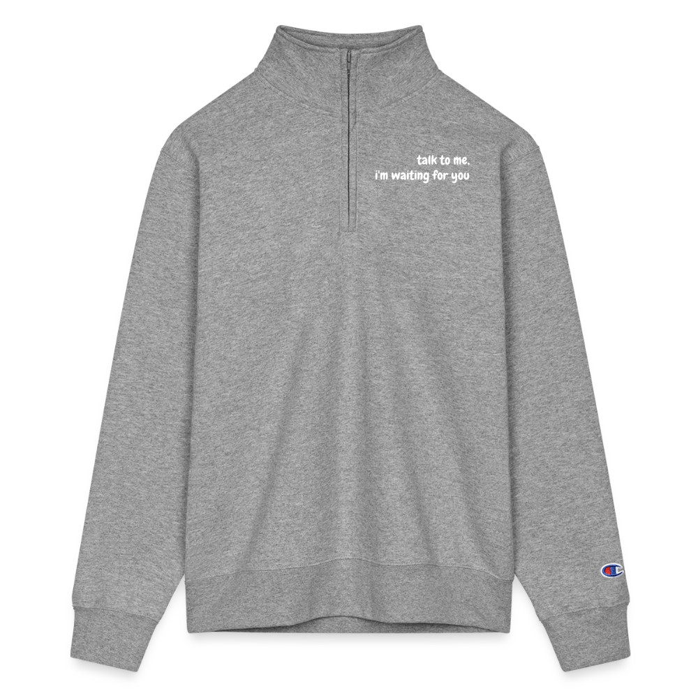 Champion Unisex 1/4 Zip Pullover Sweatshirt - heather gray