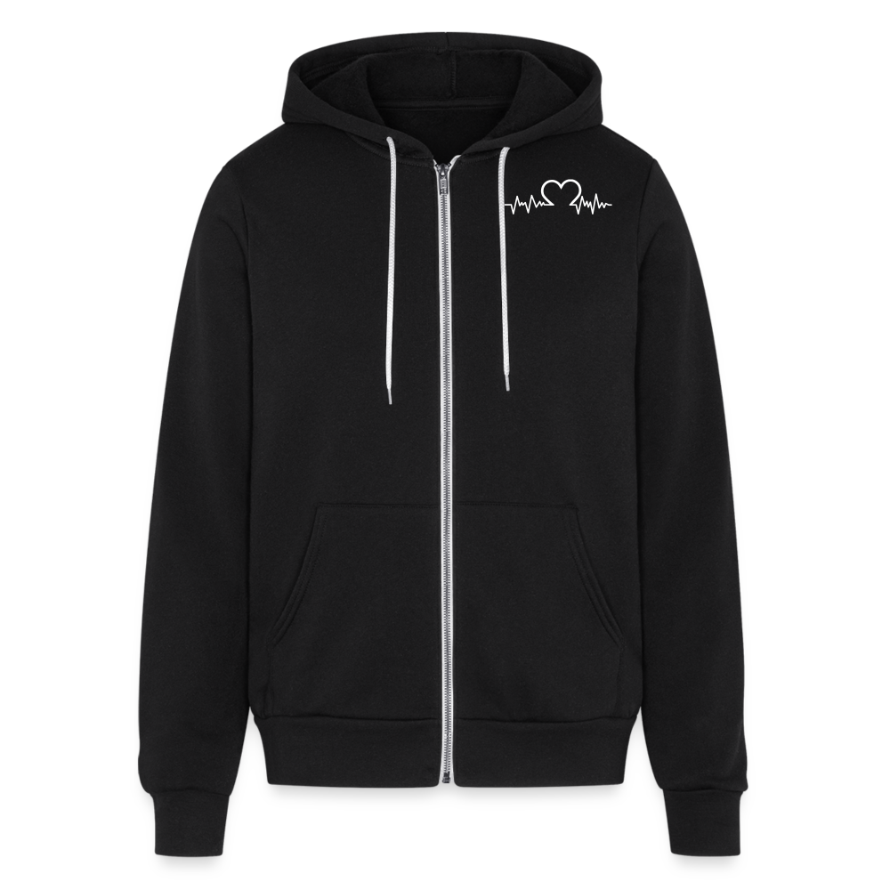 Bella + Canvas Unisex Full Zip Hoodie - black