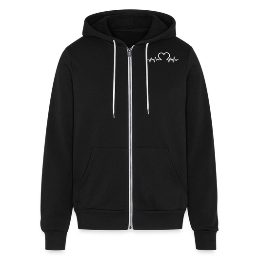 Bella + Canvas Unisex Full Zip Hoodie - black