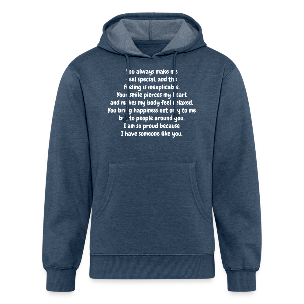 Unisex Organic Hoodie - heather navy