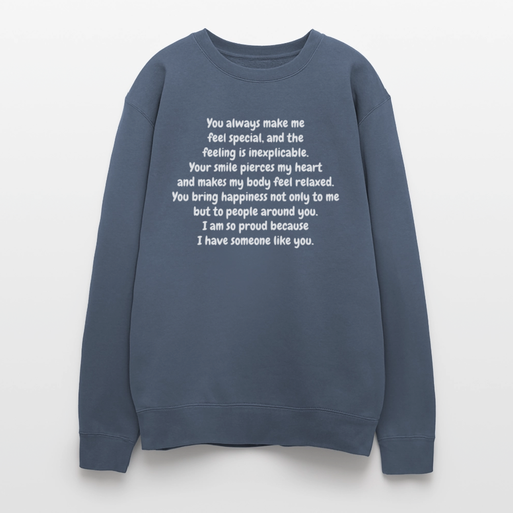 Oversized Crewneck Sweatshirt - stone blue