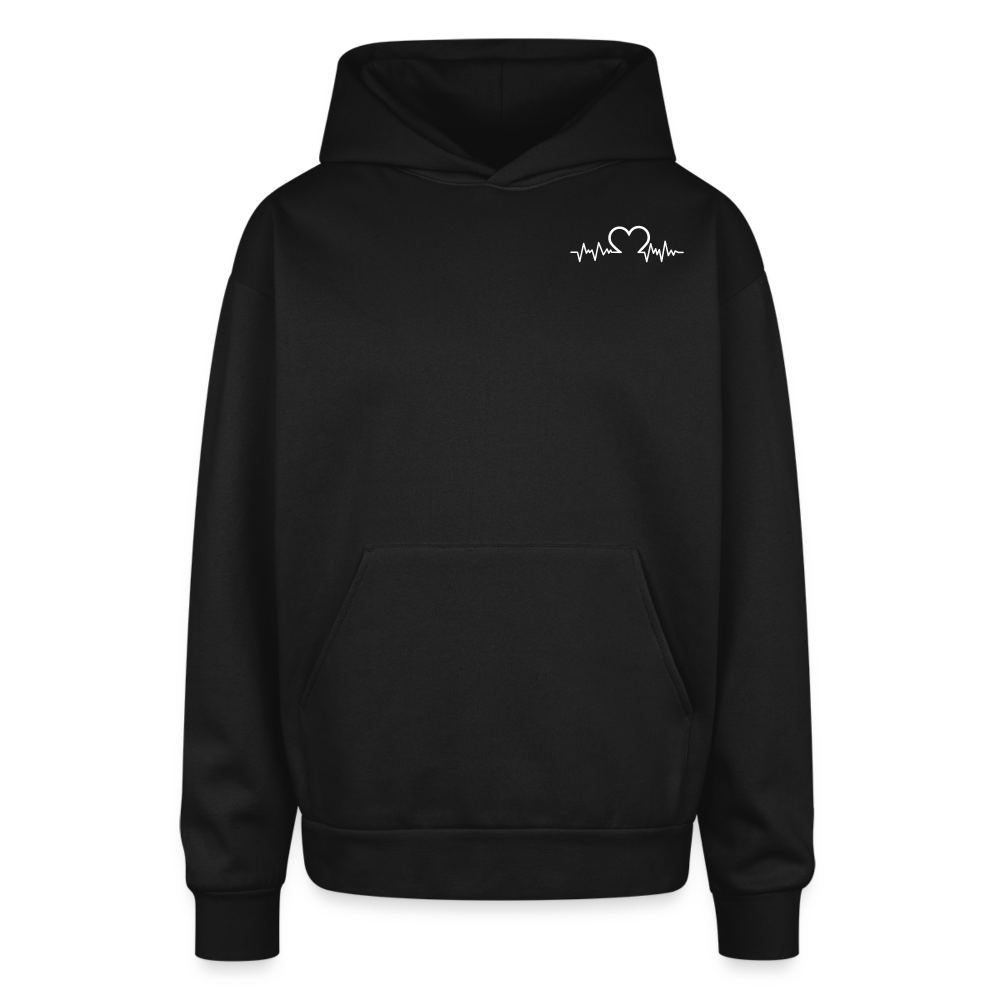 Oversized Hooded Sweatshirt - black