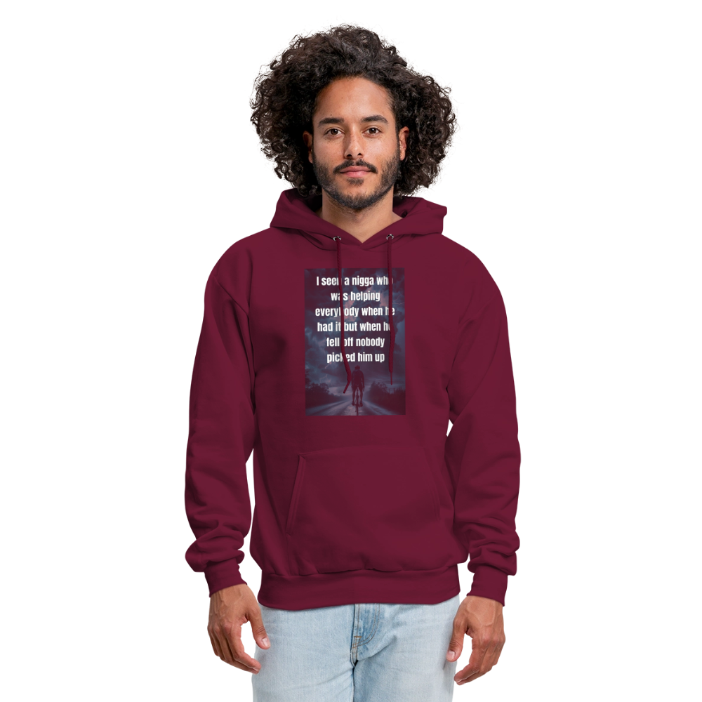 Men's Hoodie - burgundy