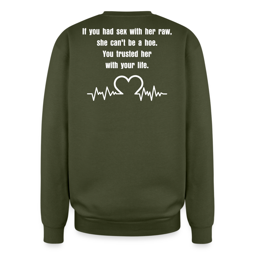 Oversized Crewneck Sweatshirt - olive green