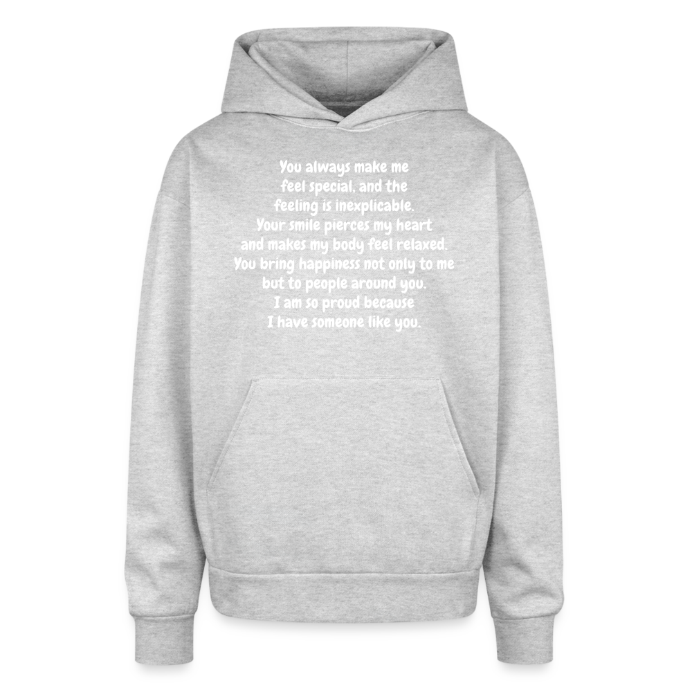 Oversized Hooded Sweatshirt - heather grey