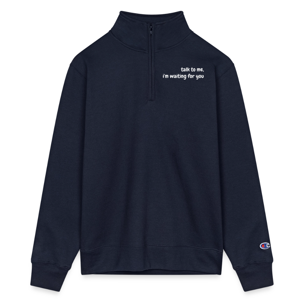 Champion Unisex 1/4 Zip Pullover Sweatshirt - navy