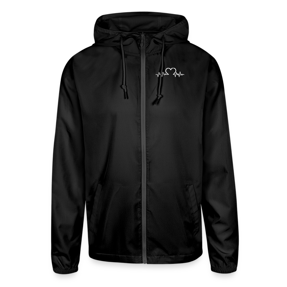 Unisex Lightweight Windbreaker Jacket - black