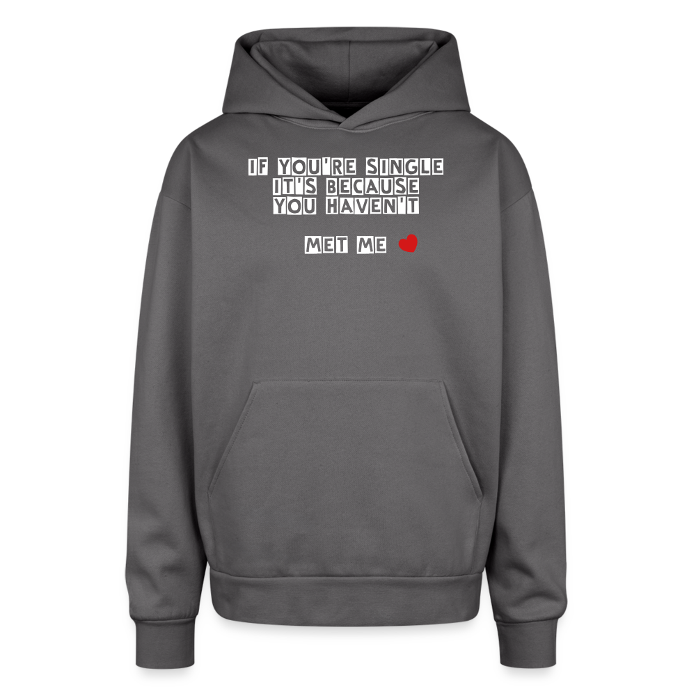 Oversized Hooded Sweatshirt - graphite gray