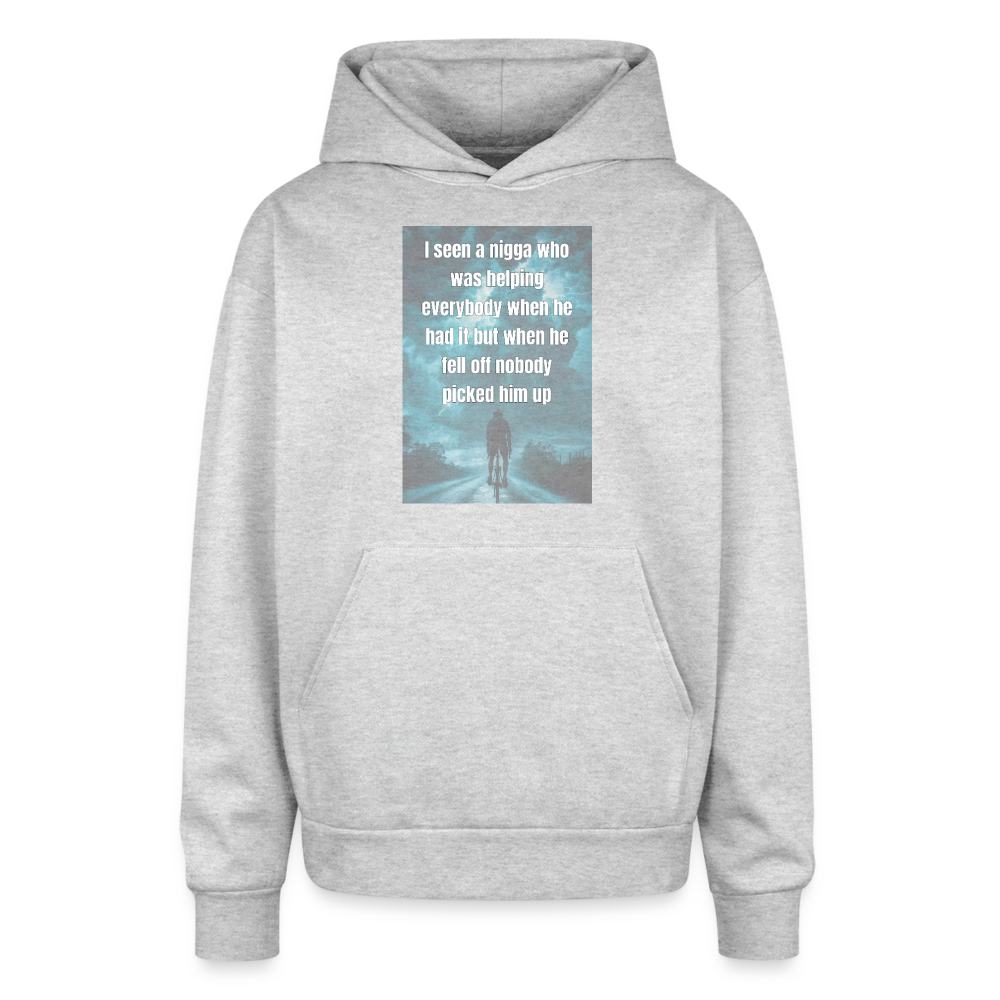 Oversized Hooded Sweatshirt - heather grey