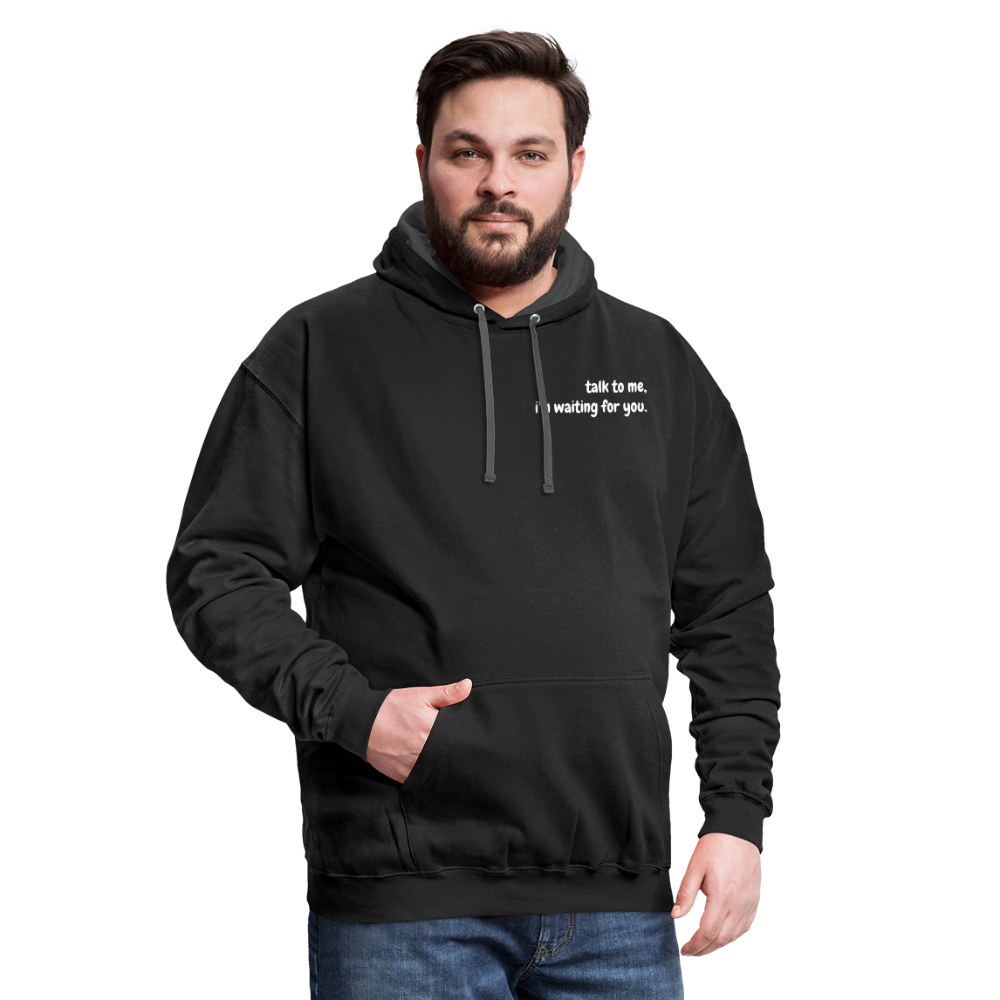 Contrast Hoodie - black/asphalt