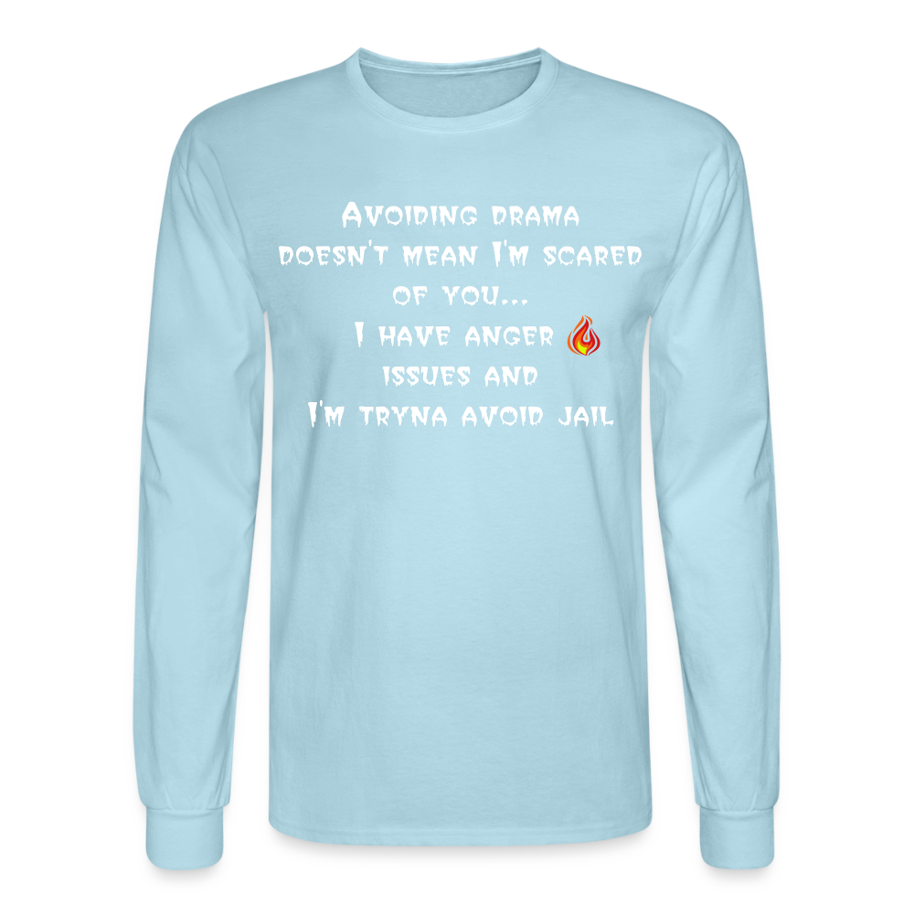 Men's Long Sleeve T-Shirt - powder blue