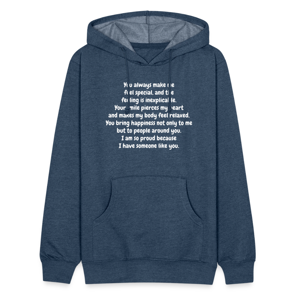 Unisex Organic Hoodie - heather navy