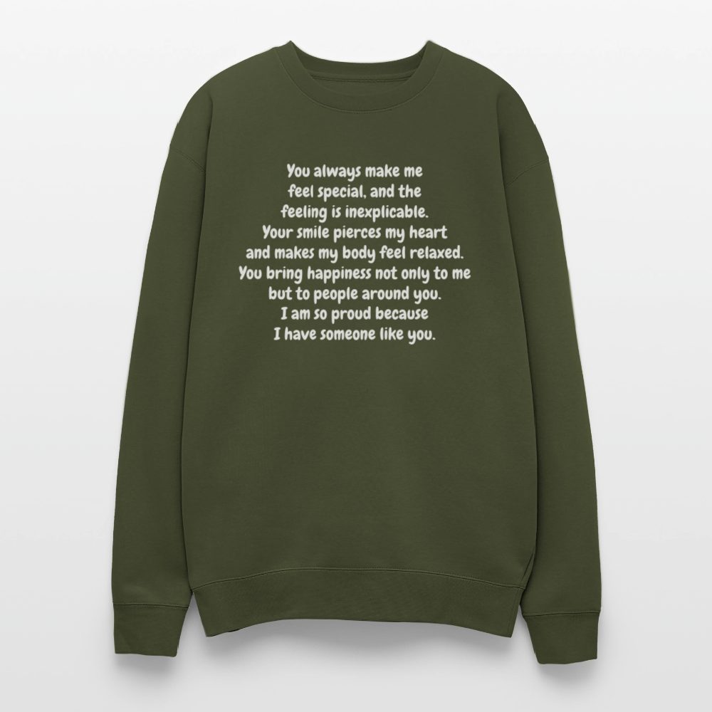 Oversized Crewneck Sweatshirt - olive green