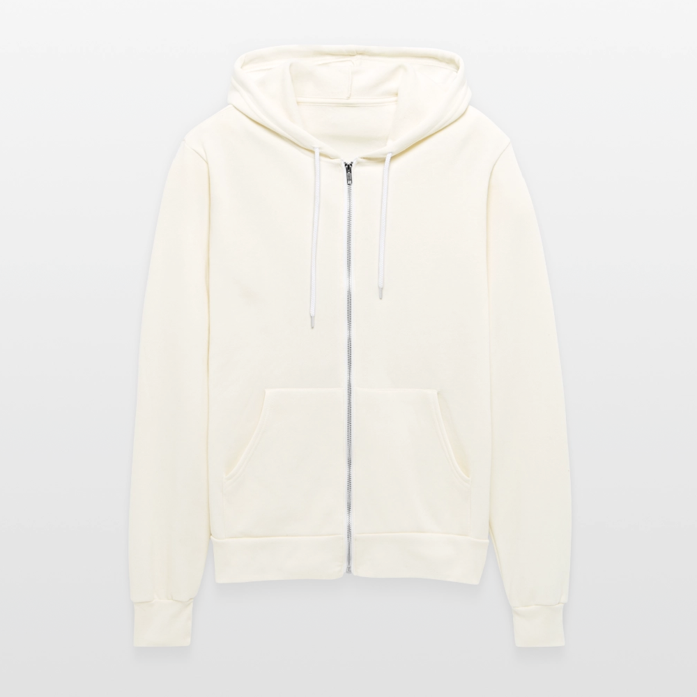 Bella + Canvas Unisex Full Zip Hoodie - vintage white