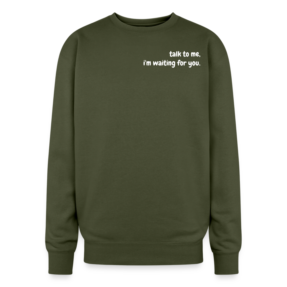 Oversized Crewneck Sweatshirt - olive green