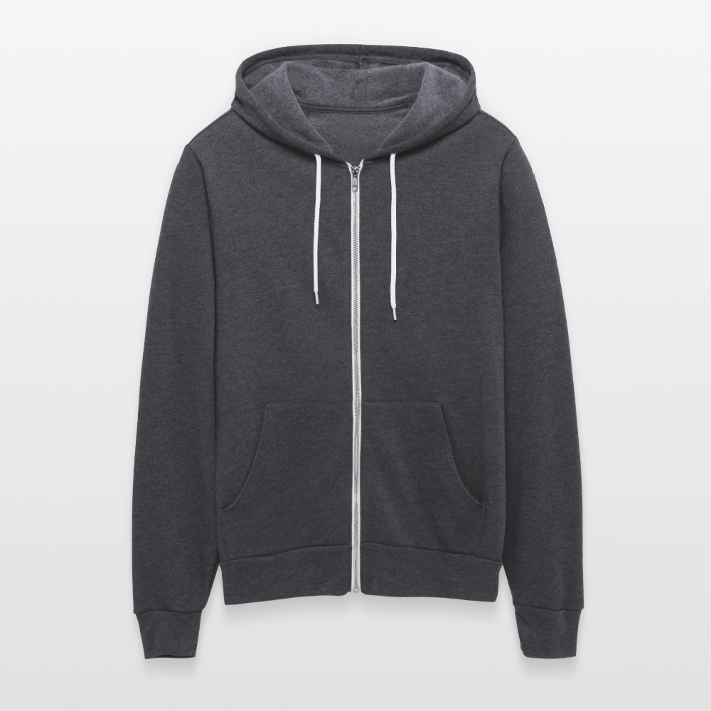 Bella + Canvas Unisex Full Zip Hoodie - charcoal grey