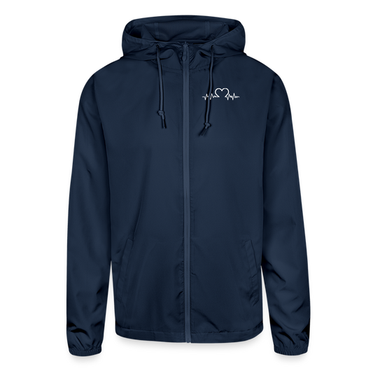 Unisex Lightweight Windbreaker Jacket - navy