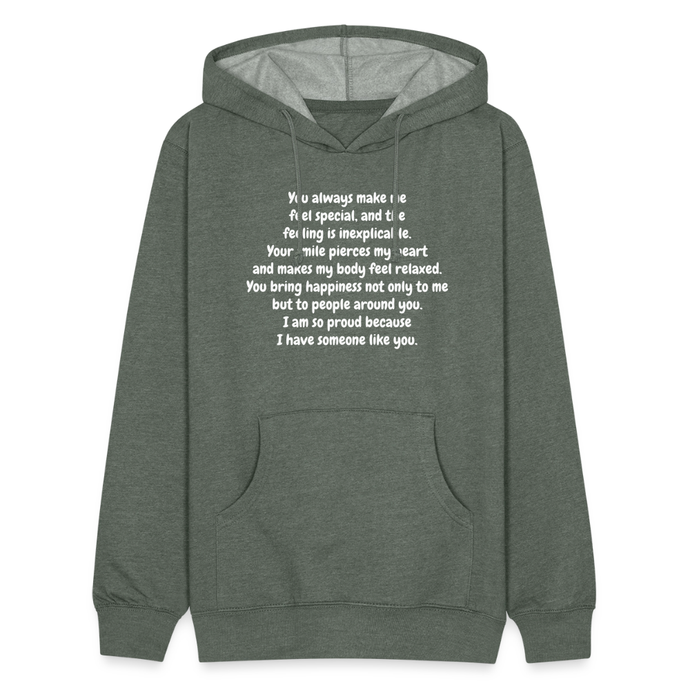 Unisex Organic Hoodie - heather military green